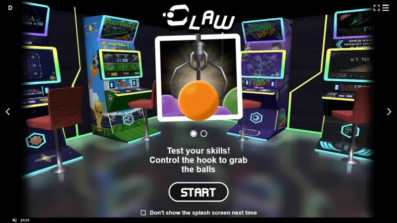 Claw demo start screen