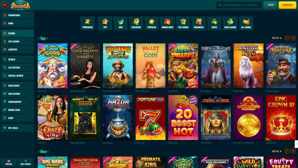 Spinanga Games Selection