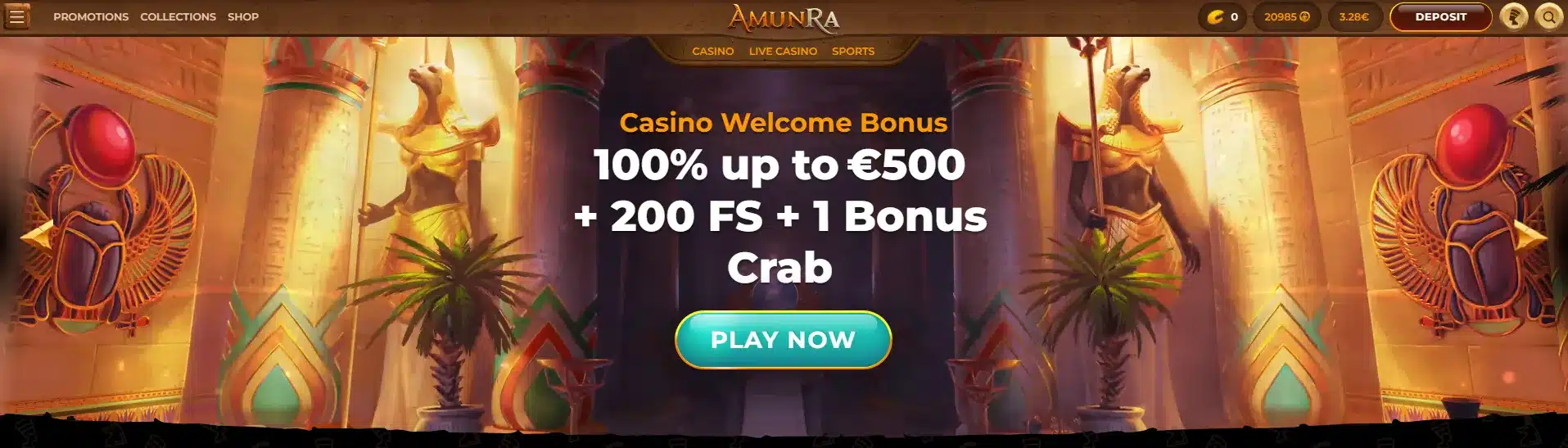 AmunRa Casino Review: Unearth Gaming Treasures