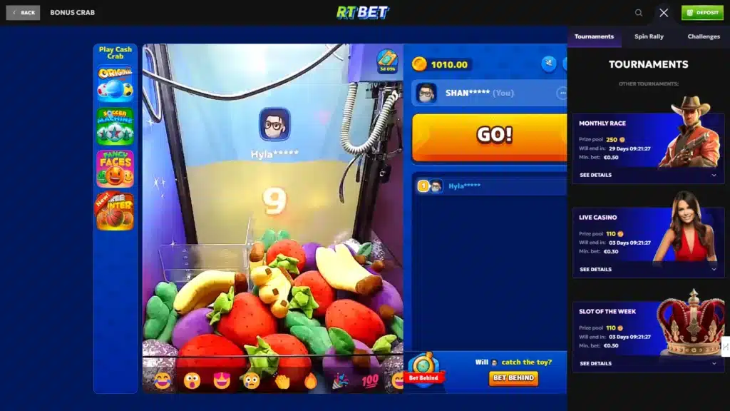 RTbet is a Bonus Crab Casino