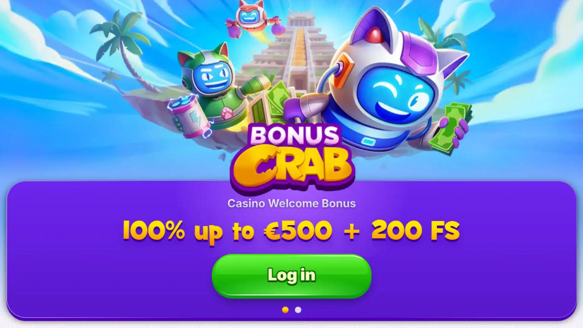 Robocat Casino Bonus Crab Bonus