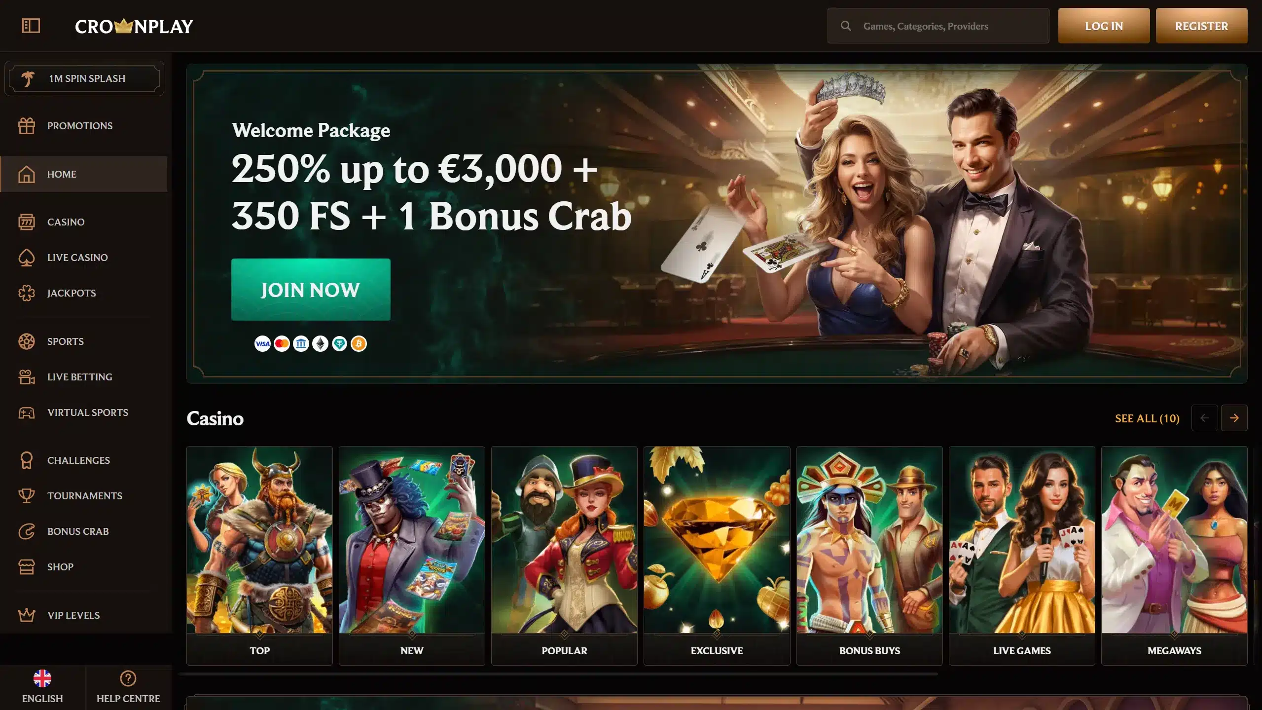 Crown Play Bonus Crab Casino Wallpaper