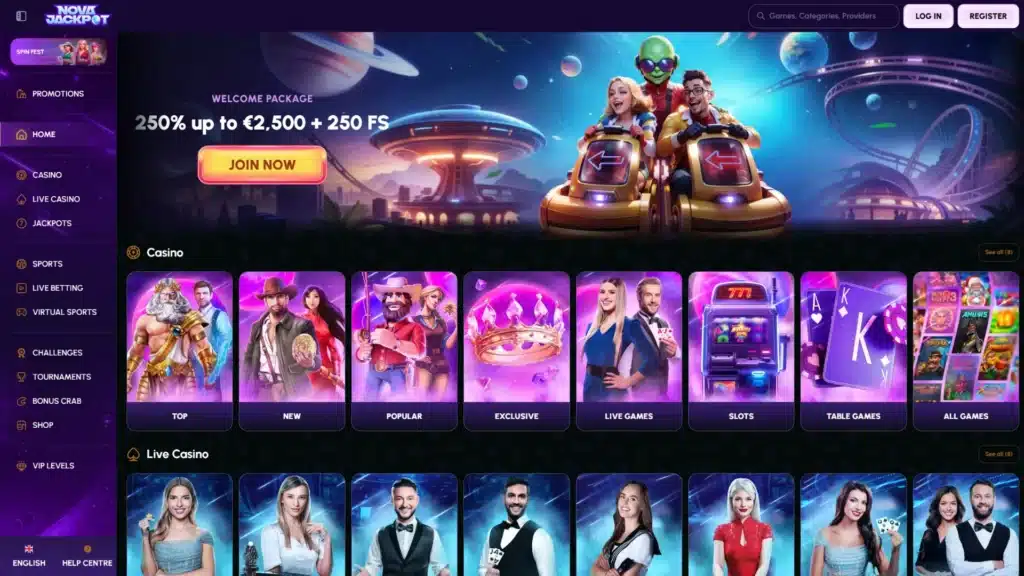 novajackpot casino wallpaper