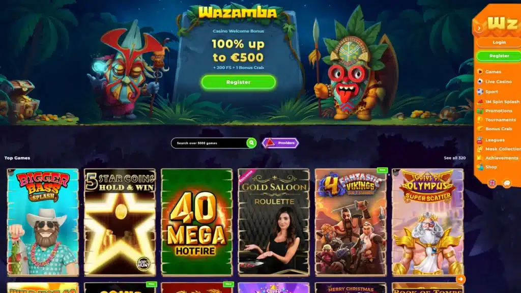 wazamba casino wallpaper