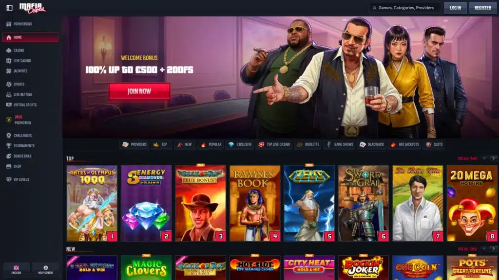 mafia casino homepage